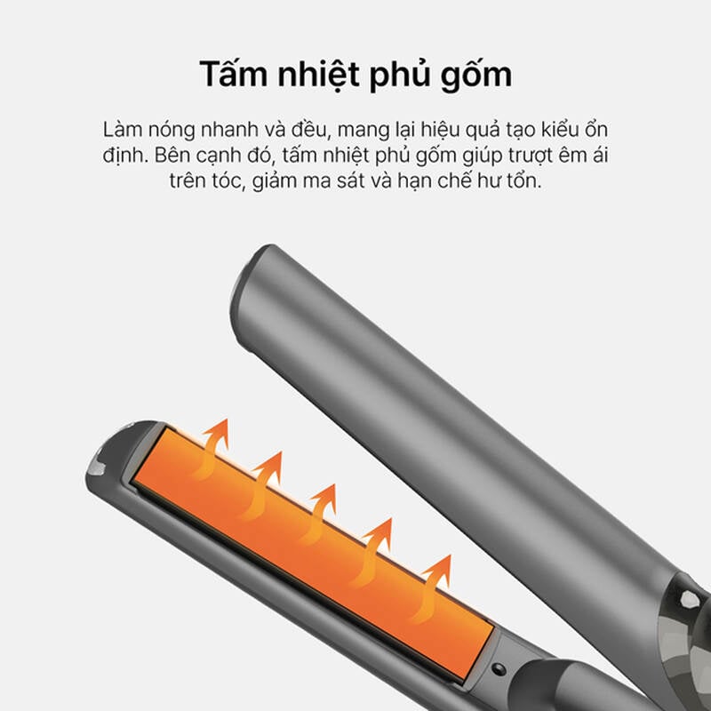 Máy duỗi tóc không dây LocknLock 3 mức nhiệt, 30W - Màu xám - ENA225DGRY, , large image number null